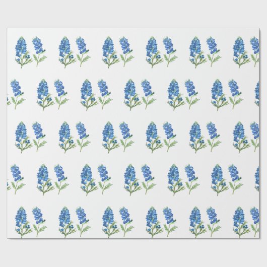 Bluebonnets Texas Blue Flowers Geschenkpapier (Flach)