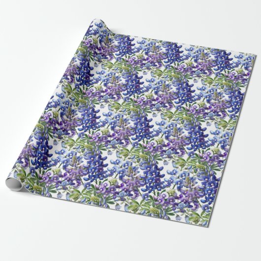 Bluebonnets Texas Blue Flowers Geschenkpapier (Ungerollt)