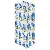 Bluebonnets Texas Blue Flowers Geschenktüte Für Weinflaschen (Rückseite Schrägansicht)
