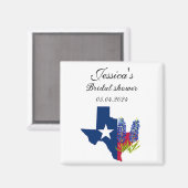 Bluebonnets Texas Blume Floral Brautparty Magnet (Vorderseite/Rückseite)