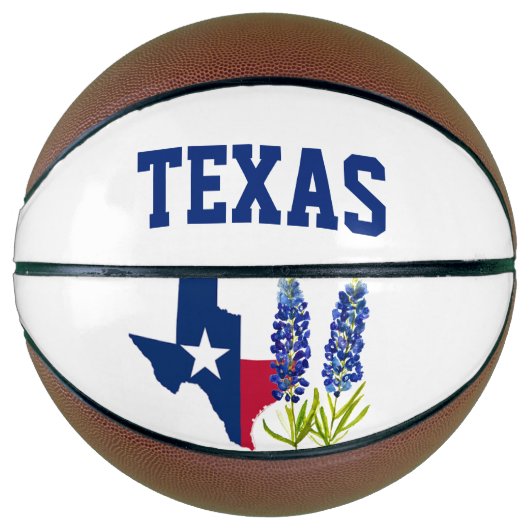 Bluebonnets Texas Blume Floral Texan Flag Basketball (Vorderseite)