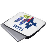 Bluebonnets Texas Blume Floral Texan Flag Laptopschutzhülle (Vorne Knopf)