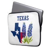 Bluebonnets Texas Blume Floral Texan Flag Laptopschutzhülle (Vorderseite Links)