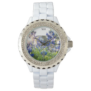 Bluebonnets Texas Blume Lupine Armbanduhr