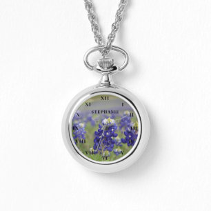 Bluebonnets Texas Blume Lupine Armbanduhr