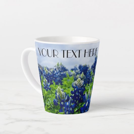 Bluebonnets Texas Blume Lupine Milchtasse (Linke Ecke)
