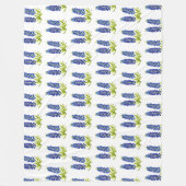 Bluebonnets Texas Blume Wildblume Aquarell Fleecedecke (Vorderseite)