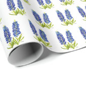 Bluebonnets Texas Blume Wildblume Aquarell Geschenkpapier (Rolleneckpunkt)