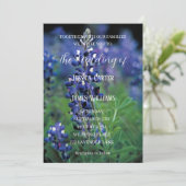 Bluebonnets Texas Blume Wildblume Hochzeit Einladung (Stehend Vorderseite)