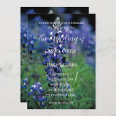 Bluebonnets Texas Blume Wildblume Hochzeit Einladung (Vorne/Hinten)
