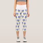 Bluebonnets Texas Blume Wildblumen Aquarell Capri Leggings (Vorderseite)