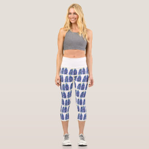 Bluebonnets Texas Blume Wildblumen Aquarell Capri Leggings