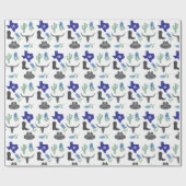 Bluebonnets Texas Blume Wildblumen Aquarell Geschenkpapier (Flach)