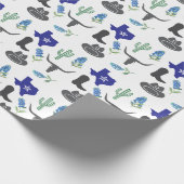 Bluebonnets Texas Blume Wildblumen Aquarell Geschenkpapier (Ecke)