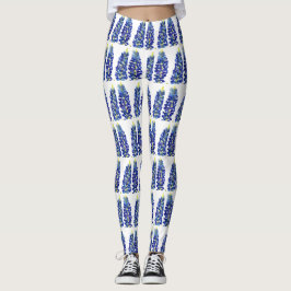Bluebonnets Texas Blume Wildblumen Aquarell Leggings