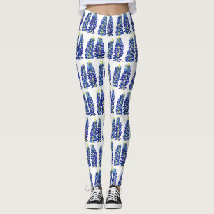 Bluebonnets Texas Blume Wildblumen Aquarell Leggings