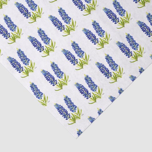 Bluebonnets Texas Blume Wildblumen Aquarell Seidenpapier (Ausschnitt)