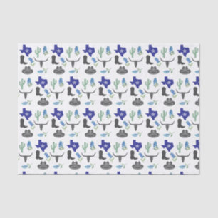 Bluebonnets Texas Blume Wildblumen Aquarell Seidenpapier