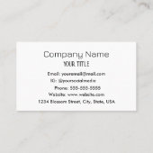 Bluebonnets Texas Company Floral Business Card Visitenkarte (Rückseite)