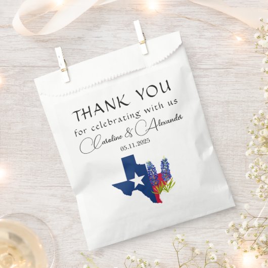Bluebonnets Texas Floral Modern Chic Wedding Geschenktütchen (Ausgeschnitten)