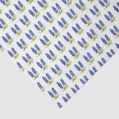 Bluebonnets Texas Floral Wildblumen Aquarellen Seidenpapier (Ausschnitt)