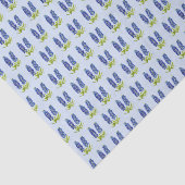 Bluebonnets Texas Floral Wildblumen Wasserfarbe Ti Seidenpapier (Ausschnitt)