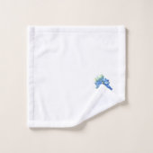 Bluebonnets Texas Staat Blauer Blumen Wasserfarbe Badhandtuch Set (Waschlappen)