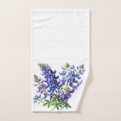 Bluebonnets Texas Staat Blauer Blumen Wasserfarbe Badhandtuch Set (Handtuch)