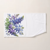 Bluebonnets Texas Staat Blauer Blumen Wasserfarbe Badhandtuch Set (Handtuch)