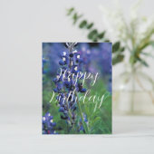 Bluebonnets Texas Staat Blume Blue Birthday Postkarte (Stehend Vorderseite)