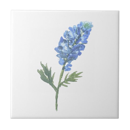Bluebonnets Texas Staat Blume Lupine Fliese (Vorderseite)