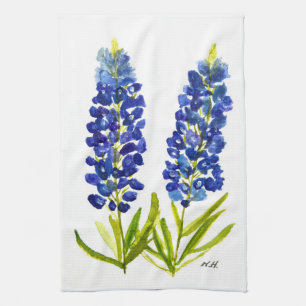 Bluebonnets Texas Staat Blume Lupine Geschirrtuch