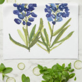 Bluebonnets Texas Staat Blume Lupine Geschirrtuch (Gefaltet)