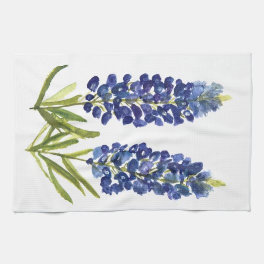 Bluebonnets Texas Staat Blume Lupine Geschirrtuch (Horizontal)