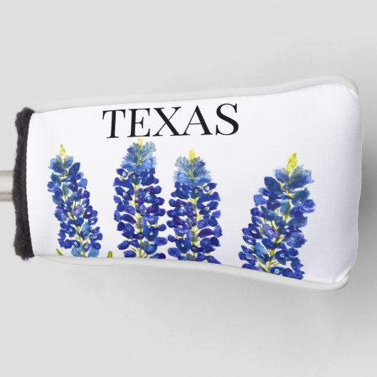 Bluebonnets Texas Staat Blume Lupine Golf Headcover (Vorderseite)