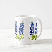 Bluebonnets Texas Staat Blume Lupine Kaffeetasse (VorderseiteRechts)
