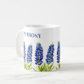 Bluebonnets Texas Staat Blume Lupine Kaffeetasse (Vorderseite Links)