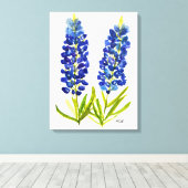 Bluebonnets Texas Staat Blume Lupine Leinwanddruck (Insitu (Holzboden))