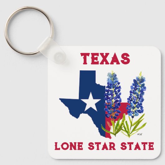 Bluebonnets Texas Staat Blume Lupine Lone Star K Schlüsselanhänger (Vorderseite)
