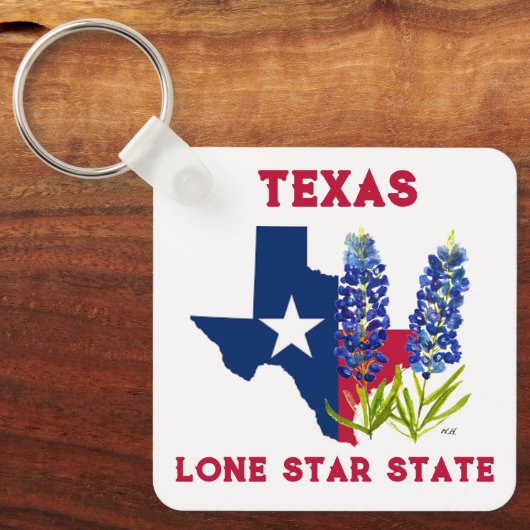 Bluebonnets Texas Staat Blume Lupine Lone Star K Schlüsselanhänger (Vorderseite)
