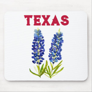 Bluebonnets Texas Staat Blume Lupine Lone Star Mousepad