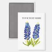 Bluebonnets Texas Staat Blume Lupine Magnet (Vorderseite/Rückseite)