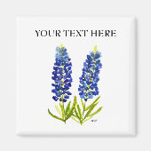Bluebonnets Texas Staat Blume Lupine Magnet (Vorne)