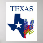 Bluebonnets Texas Staat Blume Lupine Poster (Vorne)