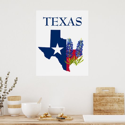 Bluebonnets Texas Staat Blume Lupine Poster (Küche)