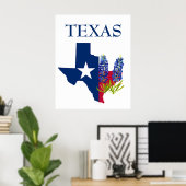 Bluebonnets Texas Staat Blume Lupine Poster (Heimbüro)