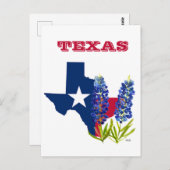 Bluebonnets Texas Staat Blume Lupine Postkarte (Vorne/Hinten)