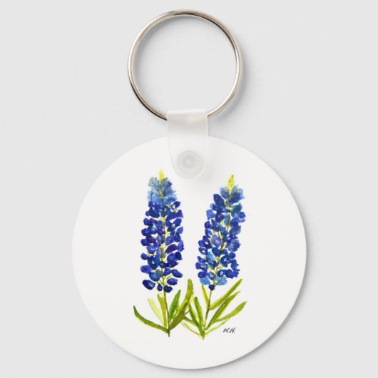 Bluebonnets Texas Staat Blume Lupine Schlüsselanhänger (Vorderseite)