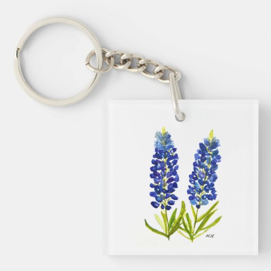Bluebonnets Texas Staat Blume Lupine Schlüsselanhänger (Vorderseite)