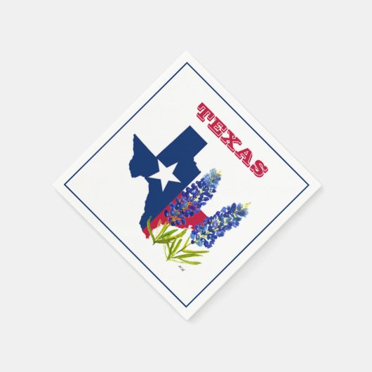 Bluebonnets Texas Staat Blume Lupine Serviette (Ecke)